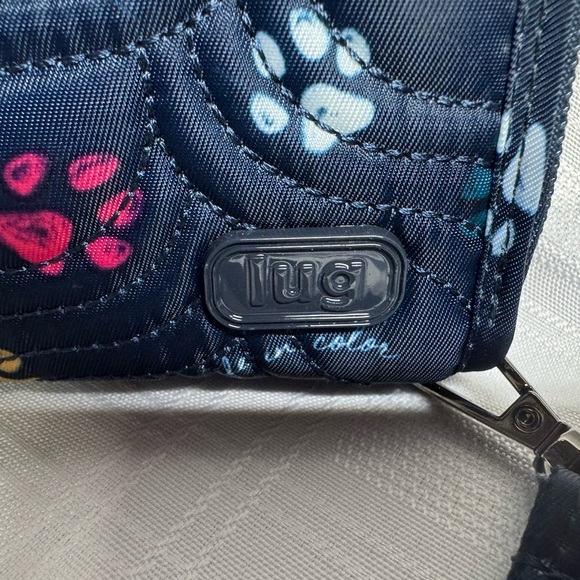 lug Navy Paw Print Wristlet with Multicolor Accents - Picture 2 of 11